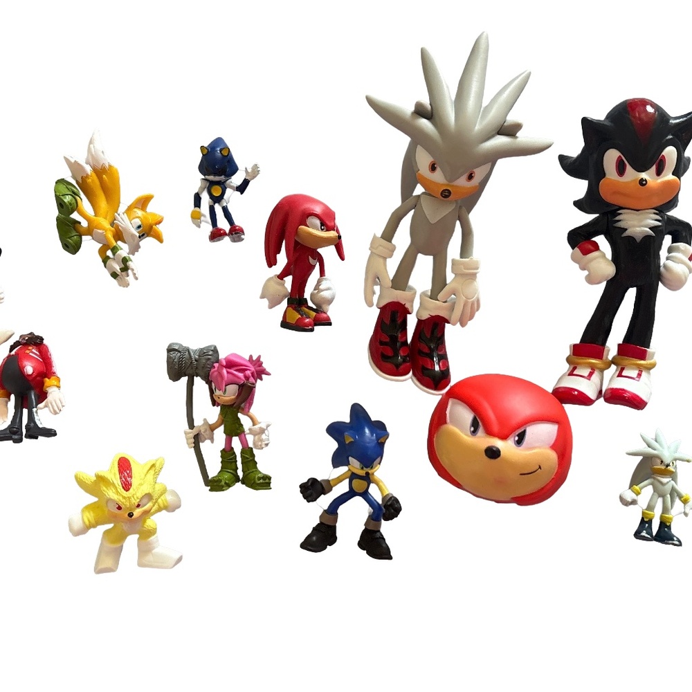 Sonic The Hedgehog Figure Bundle Lot Shadow Silver Knuckles Tails Amy Egg